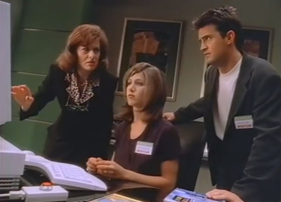 Friends, Microsoft Windows 95, Jennifer Aniston, Matthew Perry Friends, Microsoft Windows 95, Jennifer Aniston, Matthew Perry